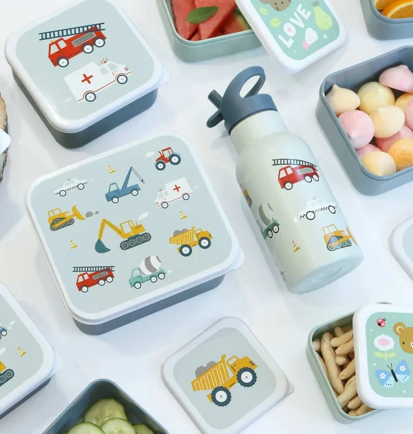 Lunch-snack-box-set-vehicles
