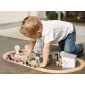 Train set farm with animals