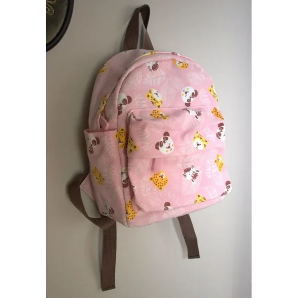 yoko-b-backpack-pencil-case-pink-jungle-carnival
