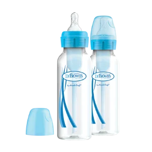 Μπιμπερό πλαστικό Options+ (Στενός λαιμός) 250 ml μπλε (2 τεμ.)