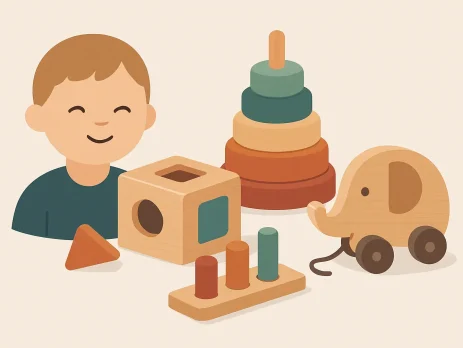 Ξύλινα Montessori παιχνίδια για 2 ετών