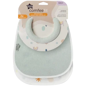Tommee Tippee Βρεφικές υφασμάτινες σαλιάρες 0m+ (2τμχ) πρασινο