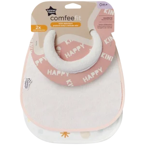 Tommee Tippee Βρεφικές υφασμάτινες σαλιάρες 0m+ (2τμχ) ρόζ