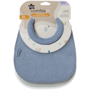 Tommee Tippee Βρεφικές υφασμάτινες σαλιάρες 0m+ (2τμχ) Μπλέ
