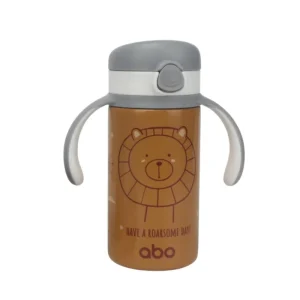 ABO Παγούρι θερμός 280 ml με χερούλι και καλαμάκι abottle HAVE A ROARSOME DAY